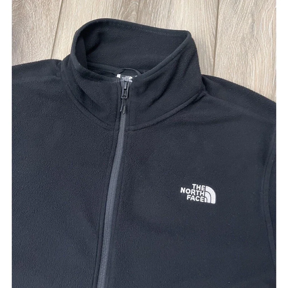 The North Face Circular Design Black Full Zip Lightweight Jacket Mens Sz Medium